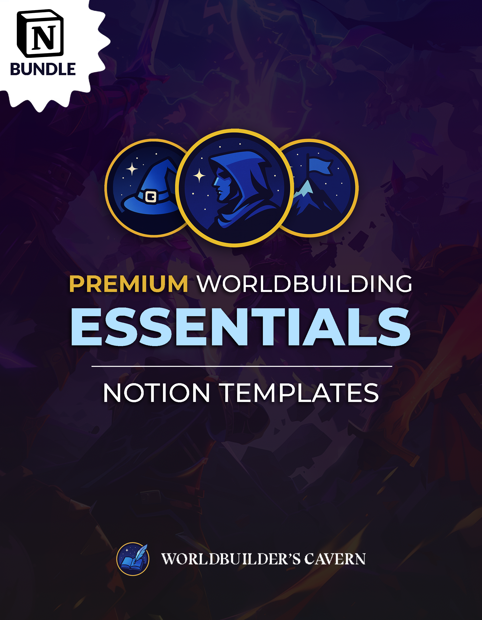 Worldbuilding Essentials Bundle: 3 Notion Templates